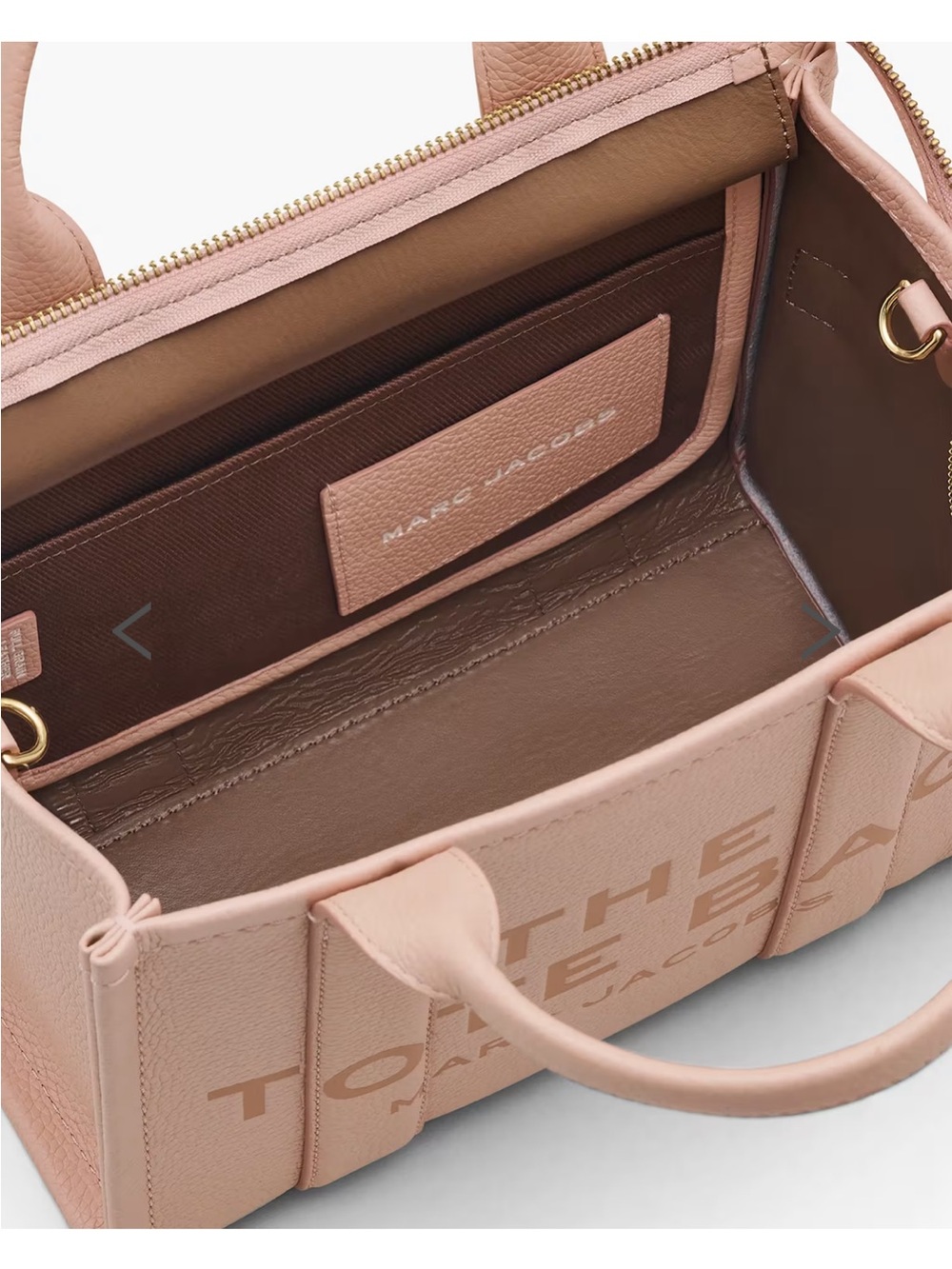 Marc Jacobs Dusty Pink Pebbled Leather The Tote Bag - Picture 10 of 15